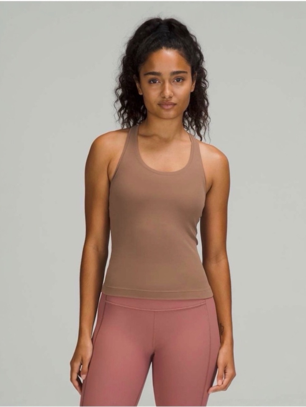Coral Pink Lululemon Swiftly Tech Racerback Tank Top 2.0 Waist Length